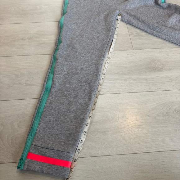 Adidas by Stella Sport McCartney Grey Joggers w Pink and Turquoise - Picture 2 of 9